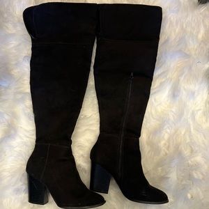 EXPRESS, Size 7, Black, Knee Length Boots
